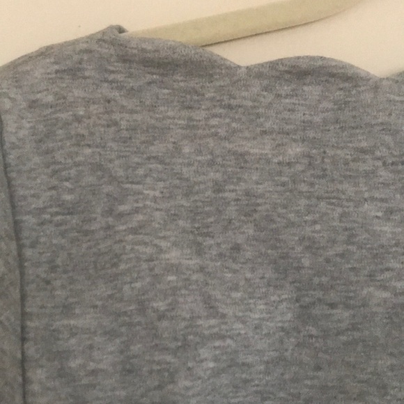 J Crew Scalloped Collar Grey Blouse, Small - Picture 5 of 7
